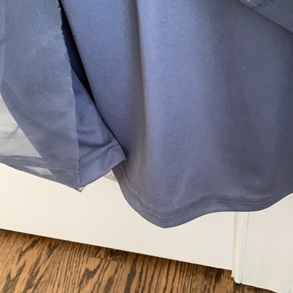 Hand  beaded one shoulder Grey dress - Picture 10 of 14